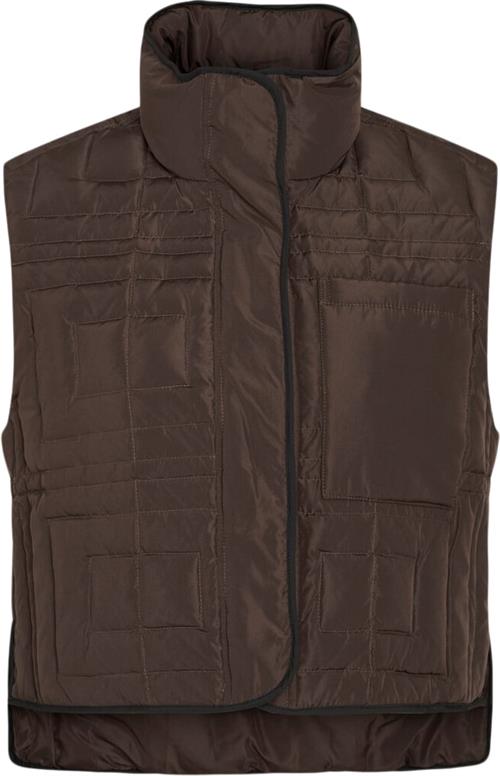 Se Heartmade ¤ Belsa Vest HM ¤ Kvinde Chestnut Veste Str 36 - hos Magasin ved Magasin