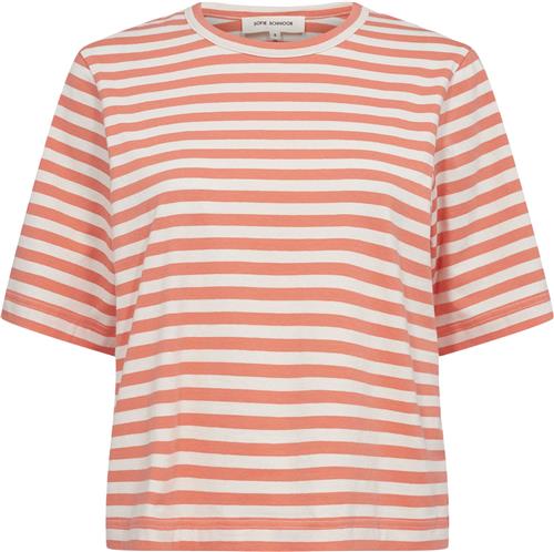 Sofie Schnoor Tshirt Kvinde Coral Striped Kortærmede T-shirts Str L - hos Magasin