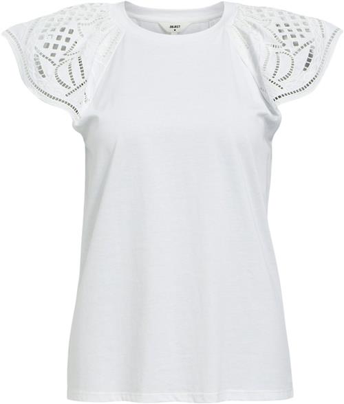 Object Objjarry RE SS TOP 133 Kvinde Bright White Toppe Str L - hos Magasin