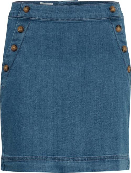 Atelier Rêve Irharper SK Kvinde Medium Blue Washed Korte Nederdele Str 42 - hos Magasin