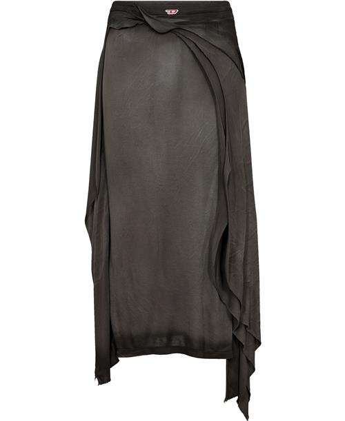 Diesel Omalory-long Skirt Kvinde 9dm Maxi Nederdele Str L - hos Magasin