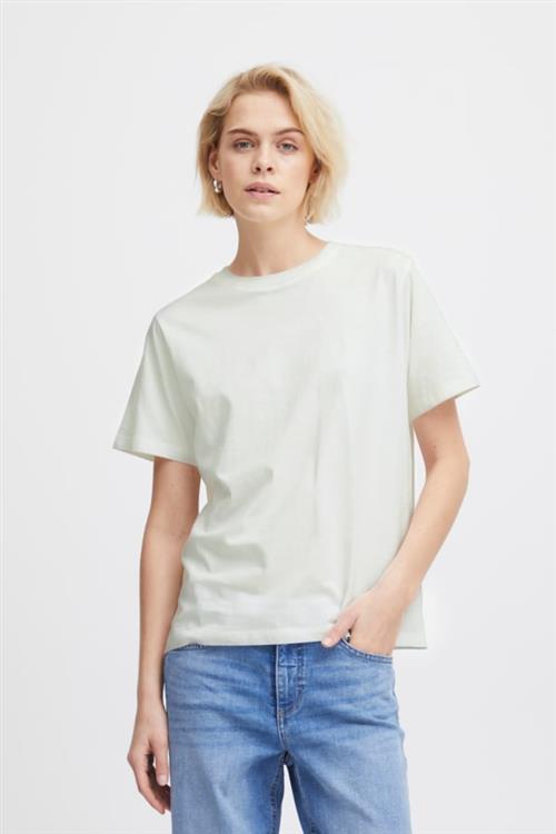 ICHI Ihpalmer Loose SS Kvinde Cloud Dancer Kortærmede T-shirts Loose Fit Str XS - hos Magasin