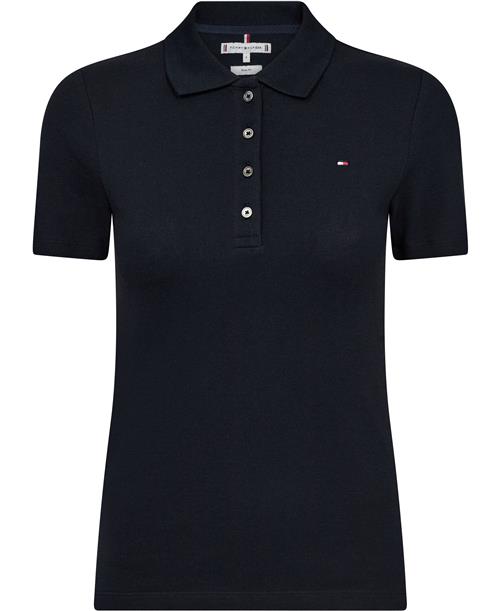 Se Tommy Hilfiger 1985 Slim Pique Polo SS Kvinde Desert Sky Kortærmede T-shirts Str XS - hos Magasin ved Magasin