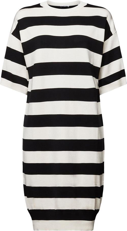 Esprit CV Dress Stripe Kvinde Black 2 Midi Kjoler Str XS - hos Magasin