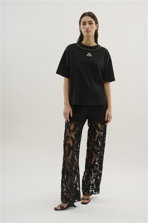 Karen by Simonsen Kbpheobe Pants Kvinde Meteorite Bukser Med Brede Ben Loose Fit Str 38 - hos Magasin