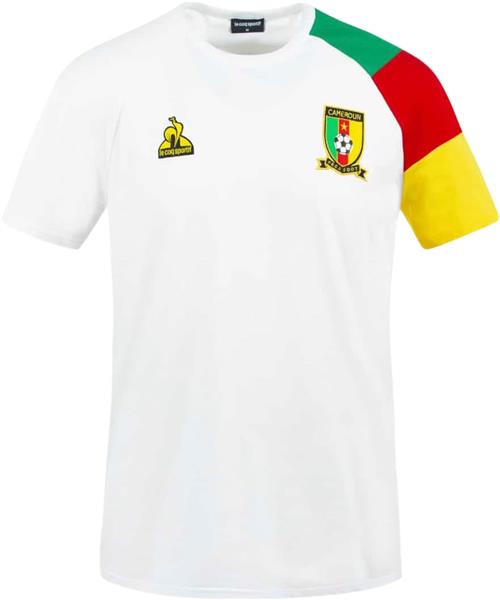 Le Coq Sportif Cameroun Presentation TEE SS M Kvinde White Kortærmede T-shirts Str L - Bomuld hos Magasin