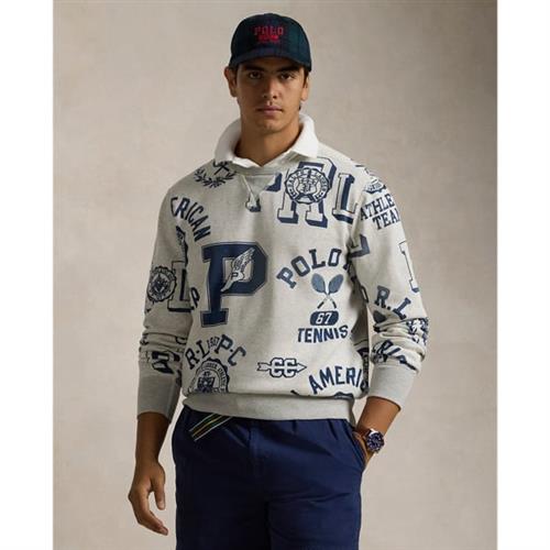 Polo Ralph Lauren Seasonal Fleecelsl-sws Mand Newport Navy/lt Sport Hthr Sweatshirts Str M - hos Magasin