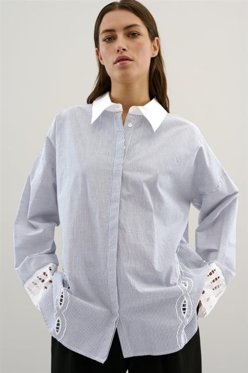 Karen by Simonsen Kbpeach Shirt Kvinde Meteorite Langærmede Skjorter Casual Fit Str 40 - hos Magasin