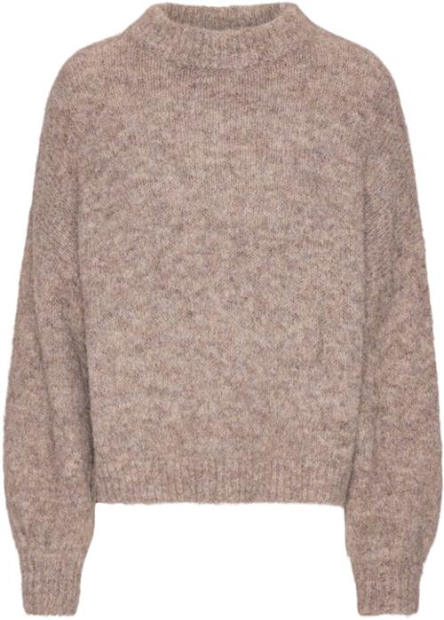 A-VIEW Patrisia Solid Knit Pullover Kvinde Brown Sweaters Str XS - hos Magasin