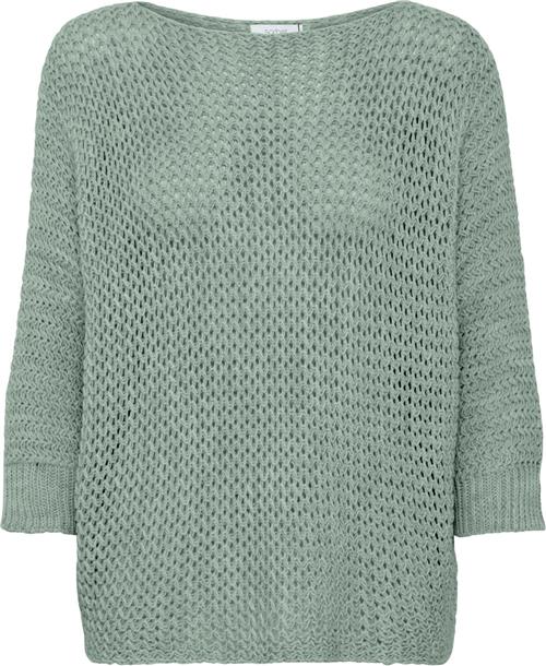 Sorbet Sbcarly Knit Blouse Kvinde Granite Green Sweaters Str S/M - hos Magasin