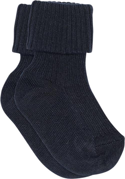 mpKids Cotton rib Baby Socks Str 19/21 - Navy Strømper hos Magasin