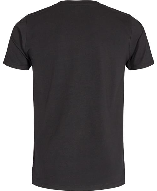 Lindbergh Mens Stretch Crew Neck tee S/S Mand Sort Kortærmede T-shirts Slim Fit Str S - hos Magasin