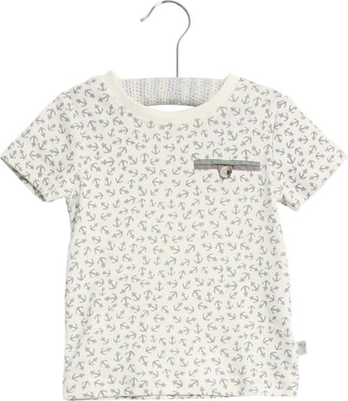 Wheat Tshirt Peder Str 62/3m - Ivory Anchor Kortærmede T-shirts Bomuld hos Magasin