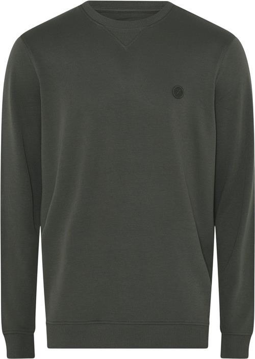 JBS of Denmark JBS of Denmark Badge Crew Neck Mand Grøn Sweatshirts Str S - Bambus hos Magasin