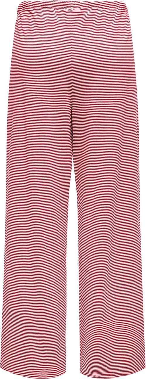 ONLY Onlkaren Wide Pants CS JRS Kvinde White/racing Red Bukser Med Brede Ben Str XL - hos Magasin