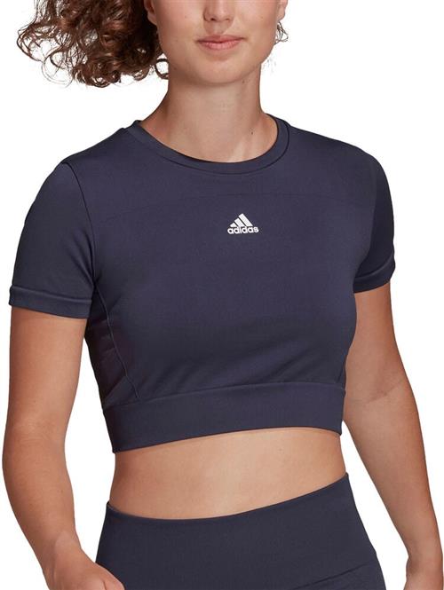 adidas Aeroknit Seamless Fitted Cropped Trænings Tshirt S - Trænings T-shirts Polyester hos Magasin