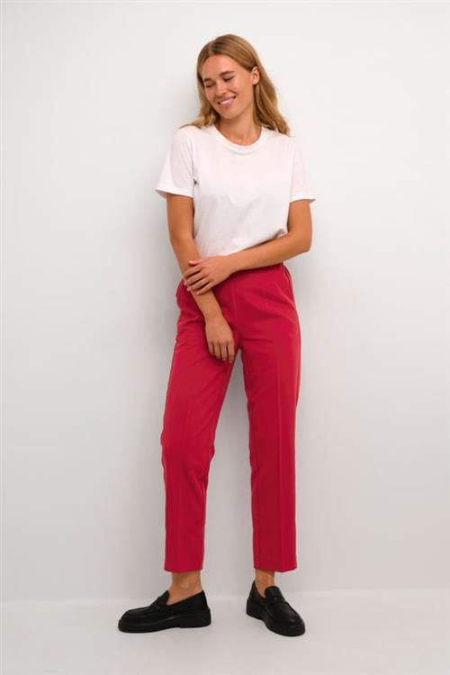 Kaffe Kasakura HW Cropped Pants Kvinde Sun-dried Tomato Bukser Str 42 - hos Magasin