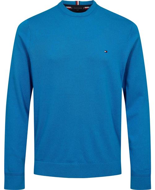 Tommy Hilfiger Pima ORG CTN Cashmere Crew Neck Mand Cerulean Aqua Sweaters Str XL Cashmere - hos Magasin