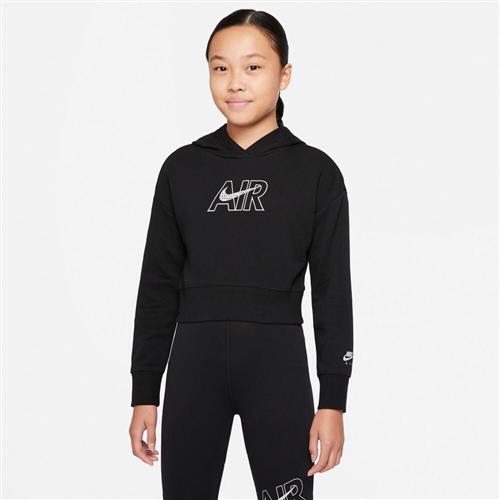 Se Nike Air French Terry Crop Hættetrøje 128-137 / S - Sweatshirts & Hættetrøjer hos Magasin ved Magasin