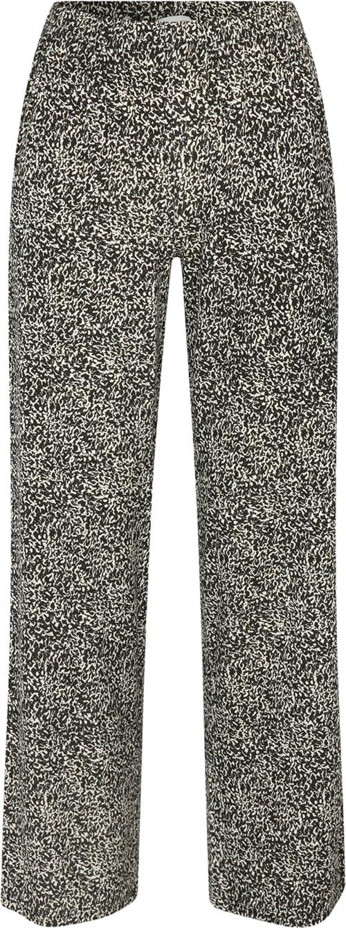 Se Rosemunde Viscose Trousers Kvinde Black Surface Print Bukser Med Lige Ben Str S - hos Magasin ved Magasin