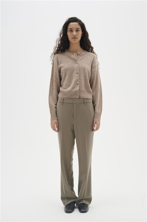 InWear Vetaiw Bootcut Pant Kvinde Sandy Grey Bukser Med Lige Ben Regular Fit Str 34 - hos Magasin