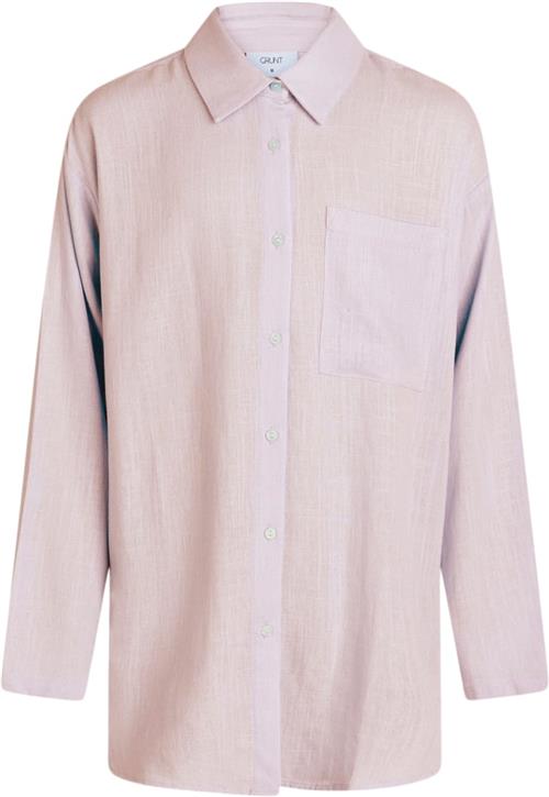 Grunt Latti LS Linen Shirt Str XS/8Y - Light Red Skjorter hos Magasin