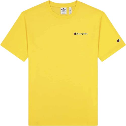 Champion Crewneck Tshirt Mand Banana Kortærmede T-shirts Str S - Bomuld hos Magasin