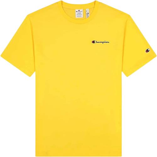 Champion Crewneck Tshirt Mand Banana Kortærmede T-shirts Str M - Bomuld hos Magasin