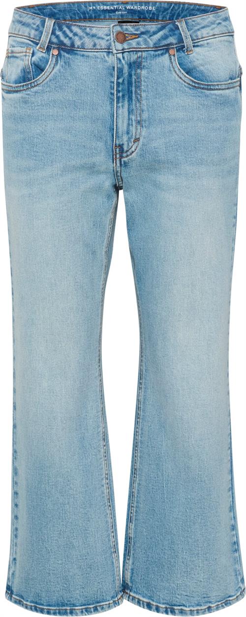 Se My Essential Wardrobe Dangomw 144 High Kick Flared Y Kvinde Light Blue Retro Wash Flared Jeans Str 29 - hos Magasin ved Magasin