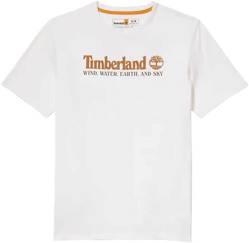 TIMBERLAND Wwes Front tee Mand White Kortærmede T-shirts Str S - Bomuld hos Magasin