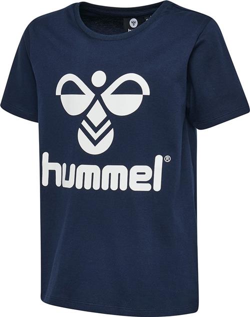 Hummel Tres Tshirt Str 7 år / 122 cm - Blå Kortærmede T-shirts hos Magasin