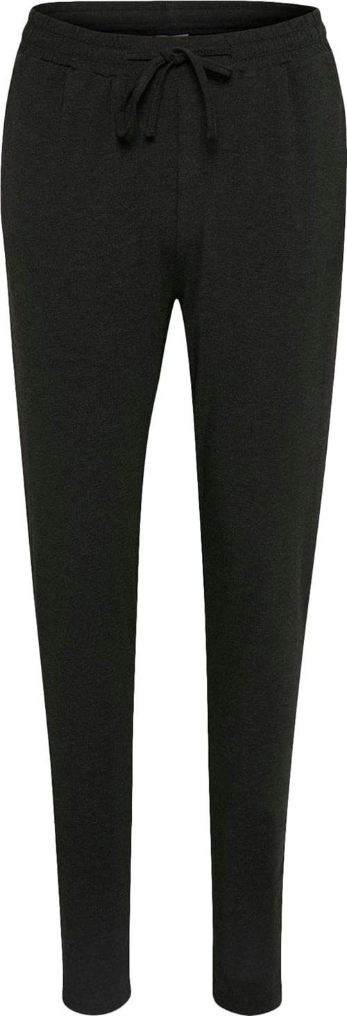 Kaffe Linda Pant Kvinde Dark Grey Melange Bukser Med Smalle Ben Regular Fit Str L - hos Magasin