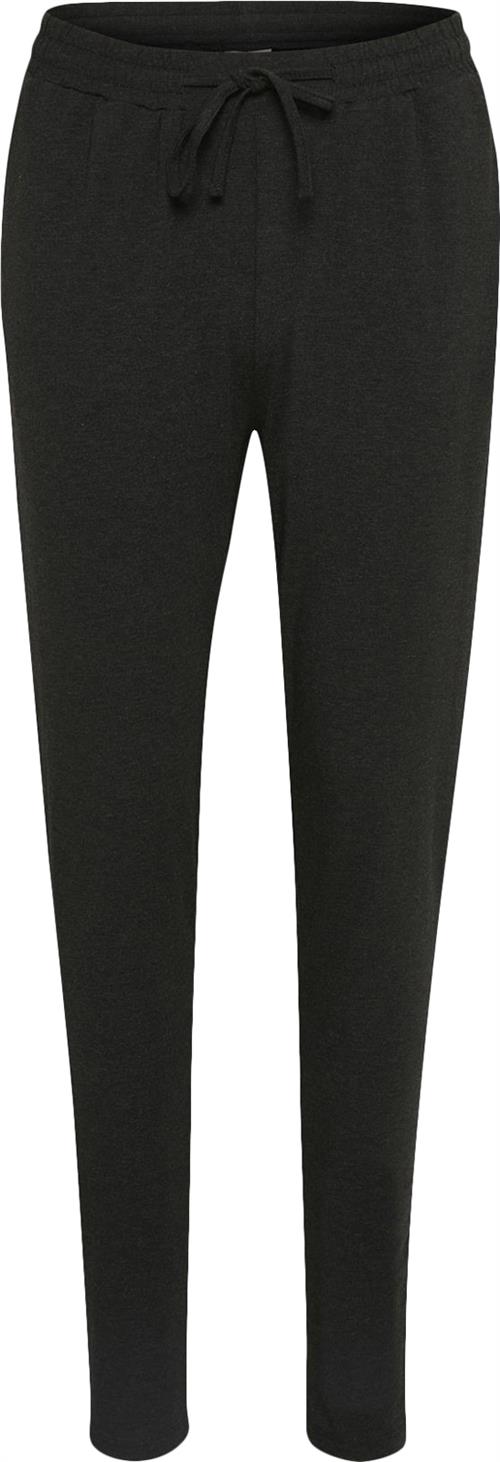 Se Kaffe Linda Pant Kvinde Dark Grey Melange Bukser Med Smalle Ben Regular Fit Str XL - hos Magasin ved Magasin