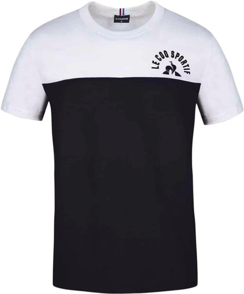 Le Coq Sportif Saison 2 TEE SS N°1 M SKY Capt Mand White Kortærmede T-shirts Str XL - Bomuld hos Magasin