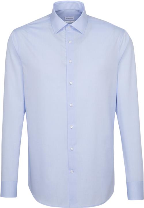 Seidensticker Business Shirt Slim Mand Blue Langærmede Skjorter Slim Fit Str 40 - hos Magasin