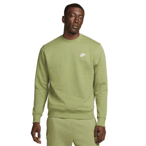 Nike Club Crewneck Mand Alligator/white Sweatshirts Str S - Bomuld hos Magasin