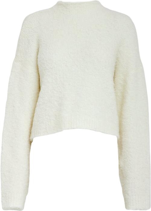 Se Minus Josette High Neck Cropped Knit Pullover Kvinde Light Birch Sweaters Str S - hos Magasin ved Magasin