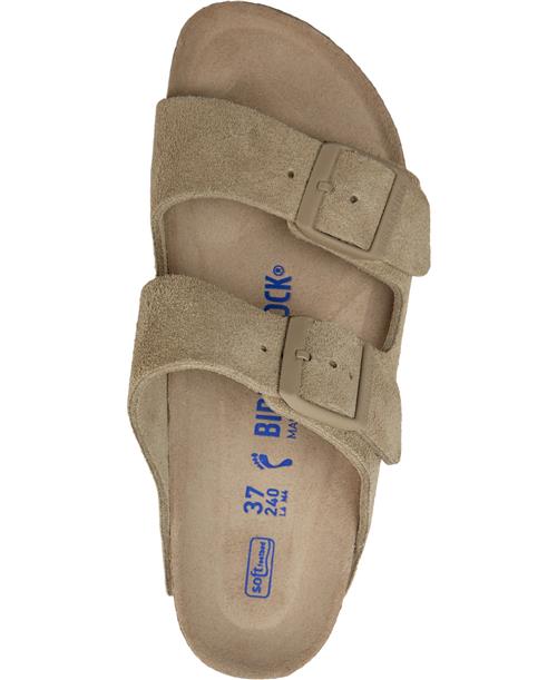 Birkenstock Arizona SFB VL Faded Khaki Kvinde Khaki Flade Sandaler Str 40 - hos Magasin