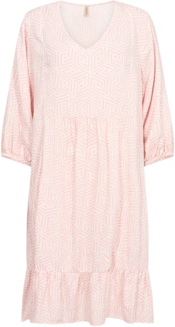 soyaconcept Scdiva 3 Kvinde 4615c Pink Combi Midi Kjoler Str L - Viskose hos Magasin