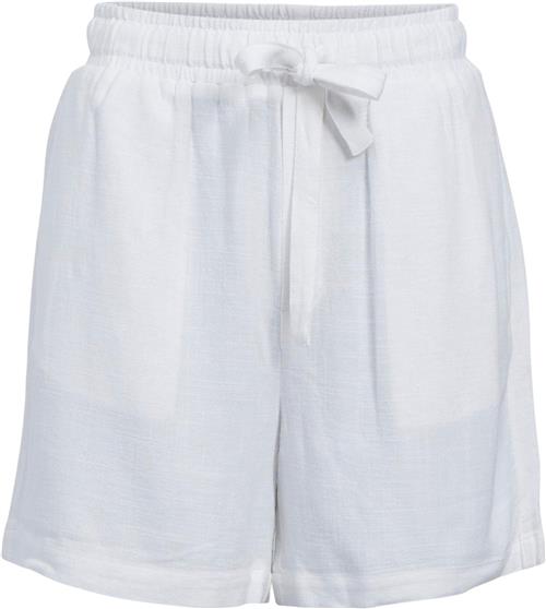 Object Objsanne HW Wide Shorts Noos Kvinde Cloud Dancer/col Casual Shorts Str 38 - hos Magasin