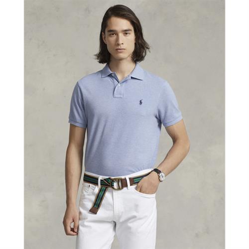 Polo Ralph Lauren Custom Slim Fit Mesh Polo Mand Lyseblå Kortærmede Poloer Str XXL - Bomuld hos Magasin