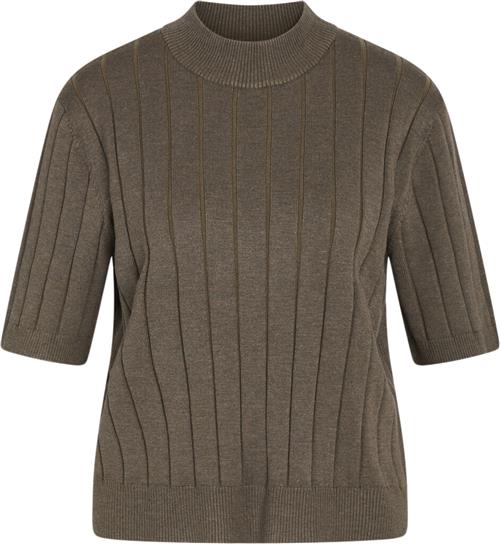 Bruuns Bazaar Anemonebbglady Knit Kvinde Shitake Sweaters Str XL - Viskose hos Magasin