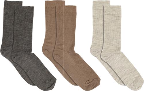 mp Denmark Fine Wool rib Socks 3-packs Ankelstrømper Str 37/39 - hos Magasin