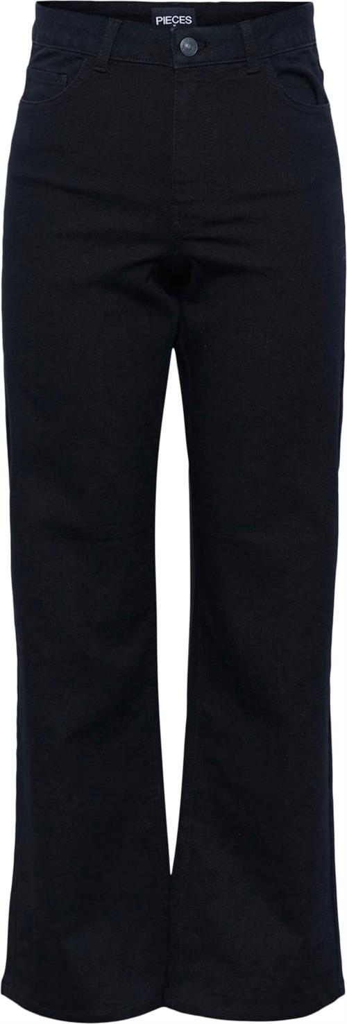 Pieces Pcpeggy HW Wide Pant BLC Noos BC Kvinde Sort Bukser Med Brede Ben Str L - hos Magasin