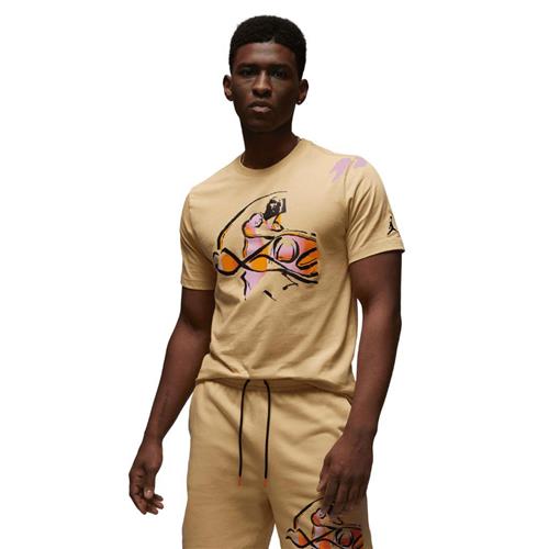 Nike Jordan Flight mvp Tshirt Mand Sesame/sundial/black Kortærmede T-shirts Str XS - Bomuld hos Magasin