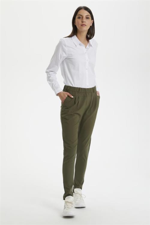 Kaffe Jillian Pants Kvinde Grape Leaf Bukser Med Smalle Ben Regular Fit Str 40 - hos Magasin