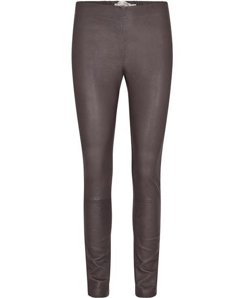 Se InWear Luella Leggings Premium Kvinde Sandy Grey Læderbukser Str 42 - hos Magasin ved Magasin