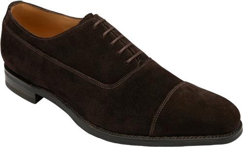 Se Loake Truman Dark Brown Suede Mand Dark Brown Business Sko Str 41 - hos Magasin ved Magasin