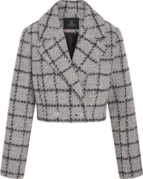 Se Bruuns Bazaar Doxabbnanyas Short Blazer Kvinde Sand - Check Blazere Str 38 - Polyester hos Magasin ved Magasin