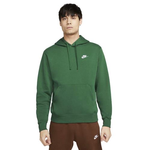 Nike Club Fleece Hoodie Mand Gorge Green/gorge Green/white Hoodies Str S - Bomuld hos Magasin